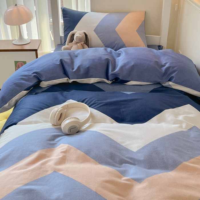 91家纺网 家纺一手货源 找家纺 雅居纺 2024新款全棉印花学生季套件 时尚潮流