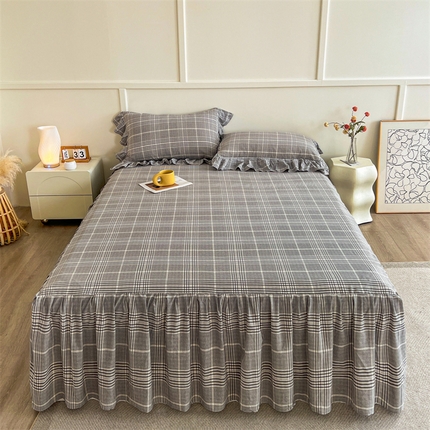 91家纺网 家纺一手货源 找家纺 （总）糯米猪家纺 2024新款全棉水洗棉床裙