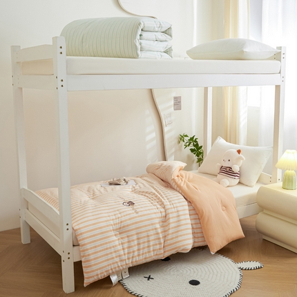 91家纺网 家纺一手货源 找家纺 一加一 2025新款彩纱色织全棉大豆单人宿舍被学生被 天竺  黄