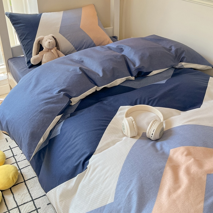 91家纺网 家纺一手货源 找家纺 雅居纺 2024新款全棉印花学生季套件 时尚潮流