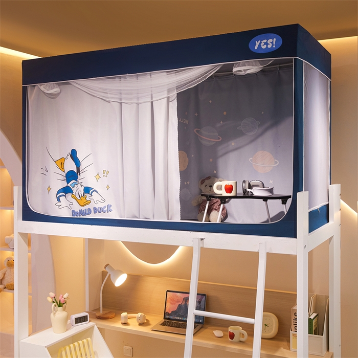 91家纺网 家纺一手货源 找家纺 卓尔居 2025新款学生遮光床帘涂层包边卡通系列 唐老鸭