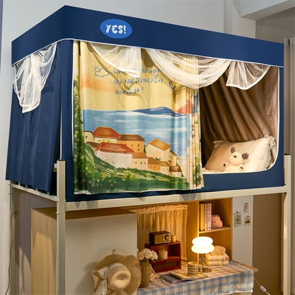 91家纺网 家纺一手货源 找家纺 （总）卓尔居 2025新款学生蚊帐遮光床帘涂层包边卡通系列