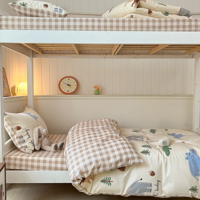 91家纺网 家纺一手货源 找家纺 雅居纺 2024新款全棉印花学生季套件 动物世界