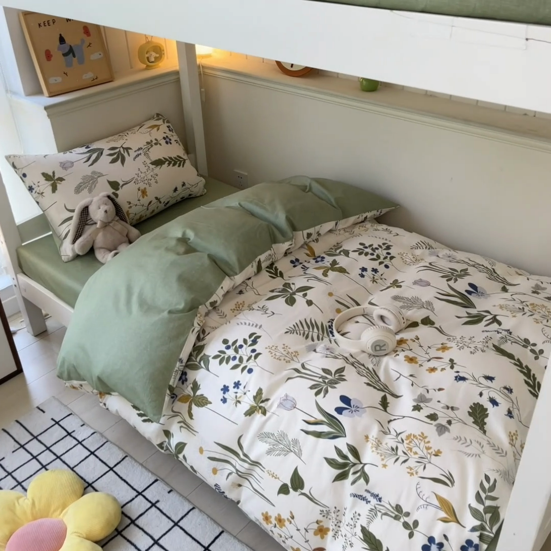 91家纺网 家纺一手货源 找家纺 雅居纺 2024新款全棉印花学生季套件 森林日记