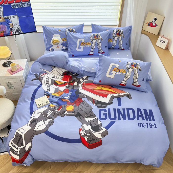 91家纺网 家纺一手货源 找家纺 孩子王 2025新款亲肤活性大版纯棉专版太空人卡通学生儿童宿舍四件套系列 钢铁侠