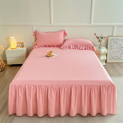 91家纺网 家纺一手货源 找家纺 （总）糯米猪家纺 2024新款全棉水洗棉床裙