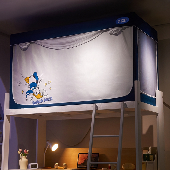 91家纺网 家纺一手货源 找家纺 卓尔居 2025新款学生遮光床帘涂层包边卡通系列 唐老鸭