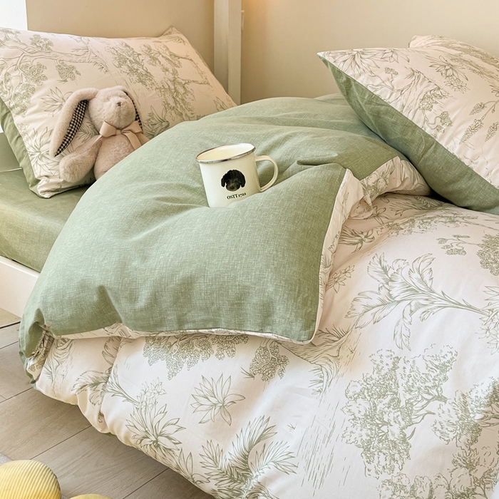 91家纺网 家纺一手货源 找家纺 雅居纺 2024新款全棉印花学生季套件 奇遇森林