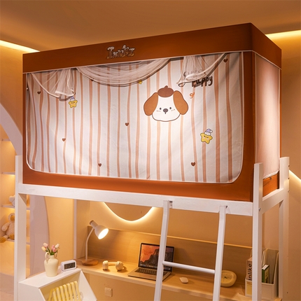 91家纺网 家纺一手货源 找家纺 卓尔居 2025新款学生遮光床帘涂层包边卡通系列 帕尼尼