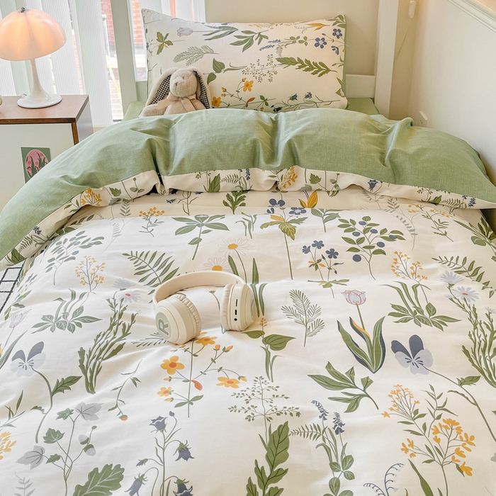 91家纺网 家纺一手货源 找家纺 雅居纺 2024新款全棉印花学生季套件 森林日记