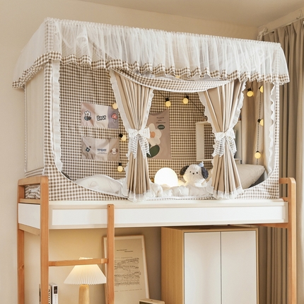 91家纺网 家纺一手货源 找家纺 （总）夏彩 2025新款学生宿舍拉链三开门防蚊防尘强遮光蚊帐-88605