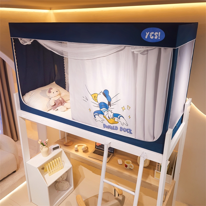 91家纺网 家纺一手货源 找家纺 卓尔居 2025新款学生遮光床帘涂层包边卡通系列 唐老鸭