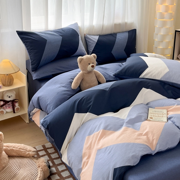 91家纺网 家纺一手货源 找家纺 雅居纺 2024新款全棉印花四件套 时尚潮流