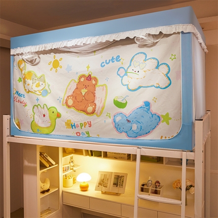 91家纺网 家纺一手货源 找家纺 （总）卓尔居 2025新款学生蚊帐遮光床帘涂层花边卡通系列