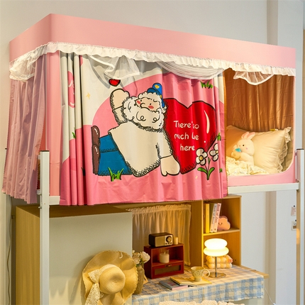 91家纺网 家纺一手货源 找家纺 （总）卓尔居 2025新款学生蚊帐遮光床帘涂层花边卡通系列