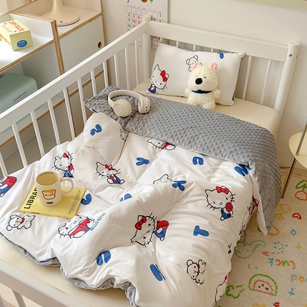 91家纺网 家纺一手货源 找家纺 （总）希诺家居 2024新款正版授权多功能A类针织豆豆毯豆豆被有拉链可拆洗被子儿童学生被子