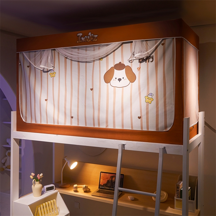 91家纺网 家纺一手货源 找家纺 卓尔居 2025新款学生遮光床帘涂层包边卡通系列 帕尼尼