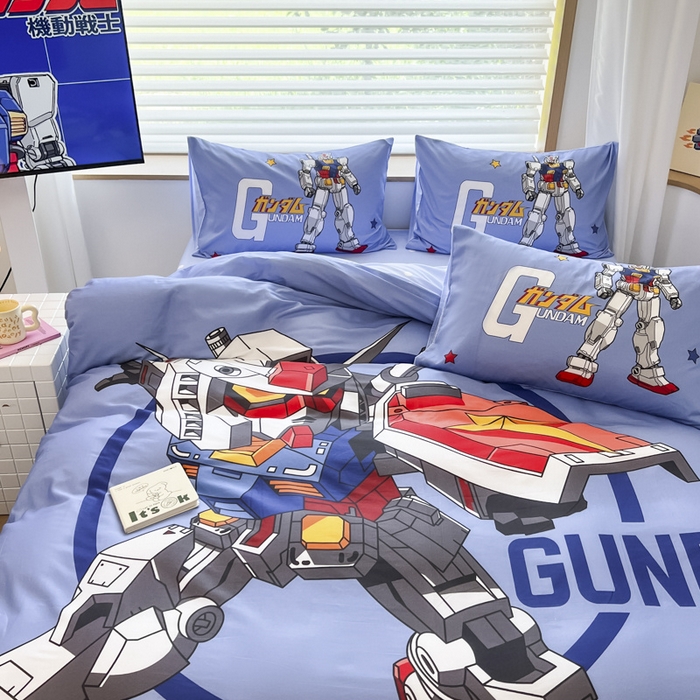 91家纺网 家纺一手货源 找家纺 孩子王 2025新款亲肤活性大版纯棉专版太空人卡通学生儿童宿舍四件套系列 钢铁侠