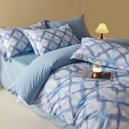 91家纺网 家纺一手货源 找家纺 （总）格里芬家纺 2025新款抽象彩绘全棉加厚磨毛纯棉印花四件套