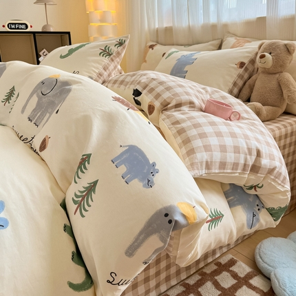 91家纺网 家纺一手货源 找家纺 （总）雅居纺 2024新款全棉印花四件套