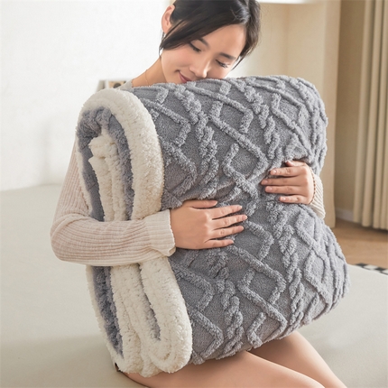 91家纺网 家纺一手货源 找家纺 （总）鑫顺欣 2025新款直播塔芙绒+羊羔绒双面毛毯毯子