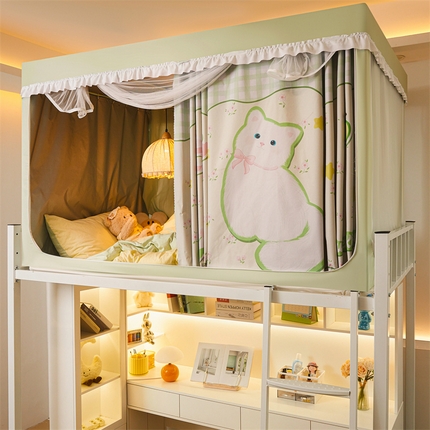 91家纺网 家纺一手货源 找家纺 （总）卓尔居 2025新款学生蚊帐遮光床帘涂层花边卡通系列