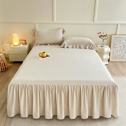 91家纺网 家纺一手货源 找家纺 （总）糯米猪家纺 2024新款全棉水洗棉床裙