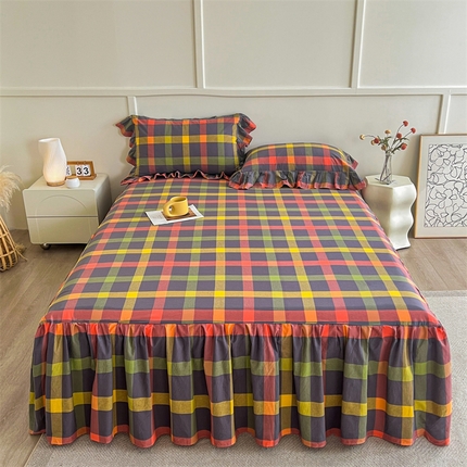 91家纺网 家纺一手货源 找家纺 （总）糯米猪家纺 2024新款全棉水洗棉床裙