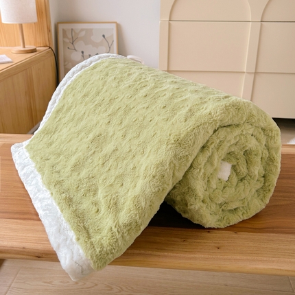 91家纺网 家纺一手货源 找家纺 （总）鑫顺欣 2025新款立体剪花兔兔绒毛毯