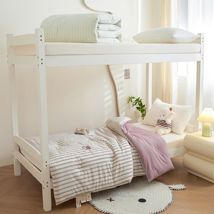 91家纺网 家纺一手货源 找家纺 一加一 2025新款彩纱色织全棉大豆单人宿舍被学生被 天竺  紫