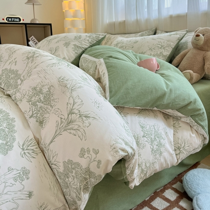 雅居纺 2024新款全棉印花四件套 奇遇森林