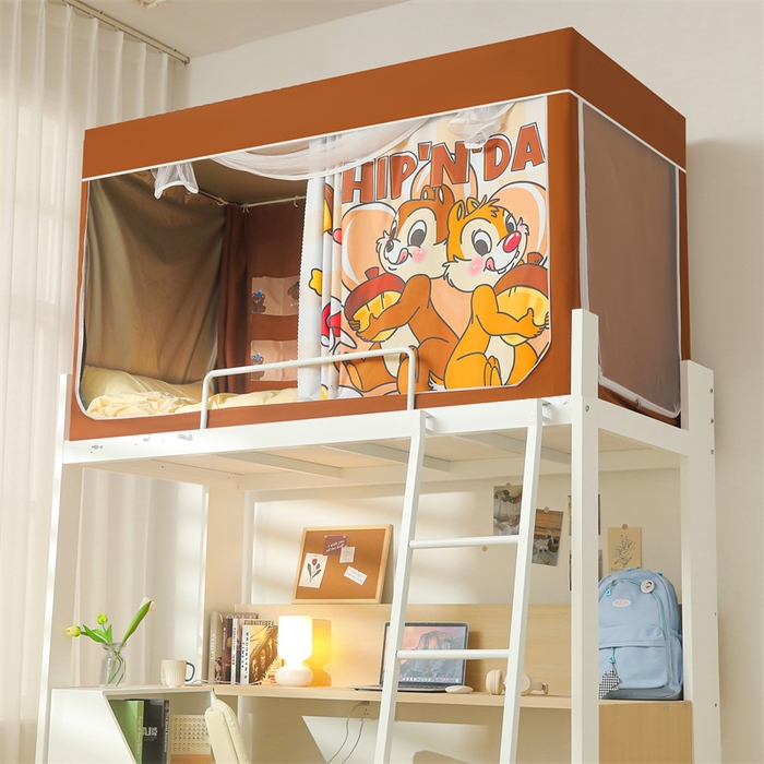 91家纺网 家纺一手货源 找家纺 卓尔居 2025新款学生遮光床帘涂层包边卡通IP系列 奇奇蒂蒂