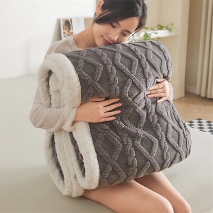 91家纺网 家纺一手货源 找家纺 （总）鑫顺欣 2025新款直播塔芙绒+羊羔绒双面毛毯毯子