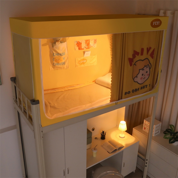 91家纺网 家纺一手货源 找家纺 卓尔居 2025新款学生遮光床帘涂层包边卡通系列 美式男孩