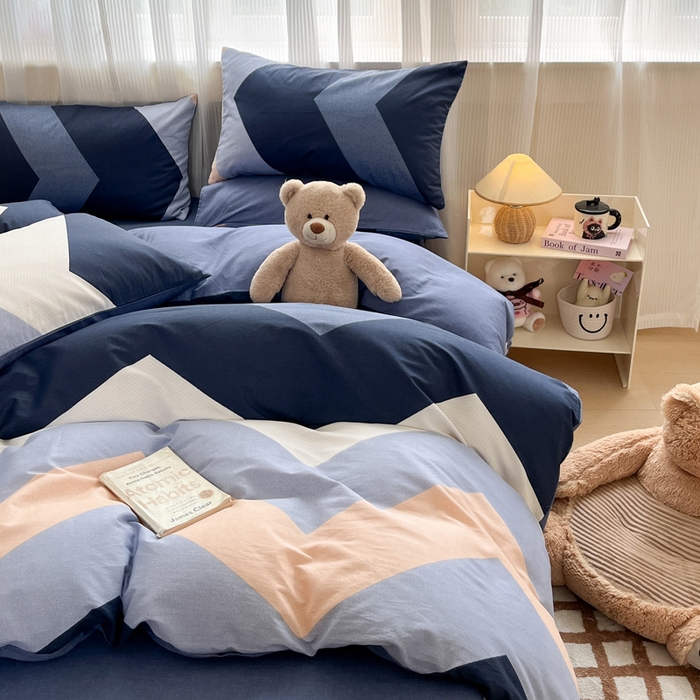 91家纺网 家纺一手货源 找家纺 雅居纺 2024新款全棉印花四件套 时尚潮流