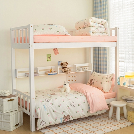 倾慕家纺 2024新款清新风纯棉印花学生套件系列 百事可爱