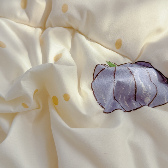 91家纺网 家纺一手货源 找家纺 卡派 2024新款亲肤水洗棉印花春秋被 南瓜