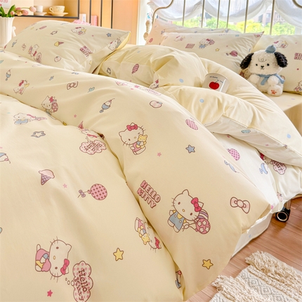 91家纺网 家纺一手货源 找家纺 （总）2024新款授权经典奥特曼-三丽鸥全棉卡通四件套学生三件套【含防伪标】