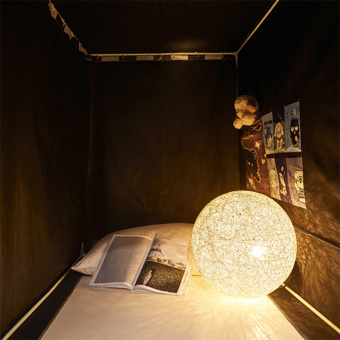 91家纺网 家纺一手货源 找家纺 迪凡保罗蚊帐 2025新款2416纳米环保加厚强遮光大版数码印花学生蚊帐（自带靠墙帘） 煤球小王子