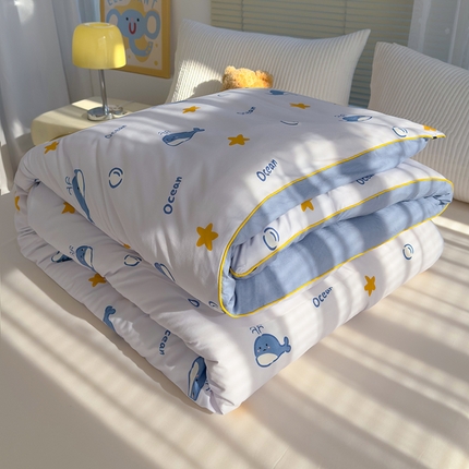 卡派 2024新款亲肤水洗棉印花春秋被 小海豚