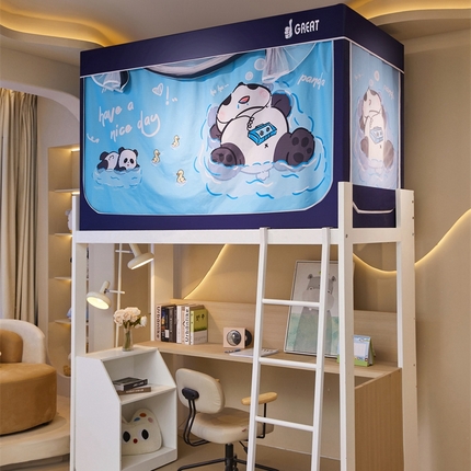 91家纺网 家纺一手货源 找家纺 （总）迪凡保罗蚊帐 2025新款2416纳米环保加厚强遮光大版数码印花学生蚊帐（自带靠墙帘）