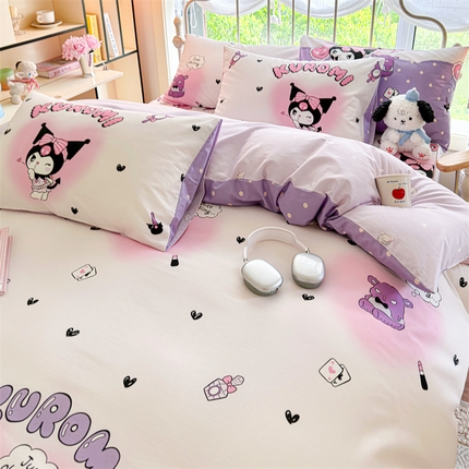 2024新款授权经典奥特曼-三丽鸥全棉卡通四件套学生三件套【含防伪标】 美美库洛米