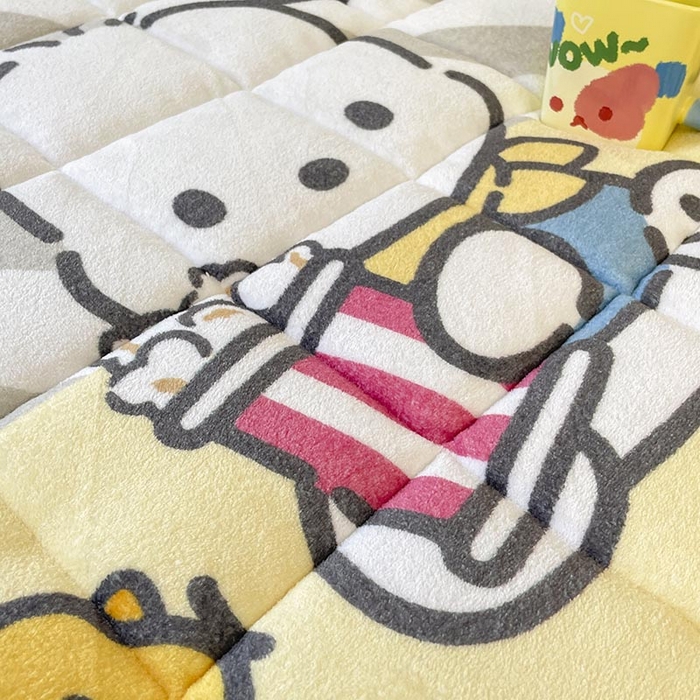 91家纺网 家纺一手货源 找家纺 米帛家纺 2024新款三丽鸥牛奶绒学生软垫 爆米花帕恰狗