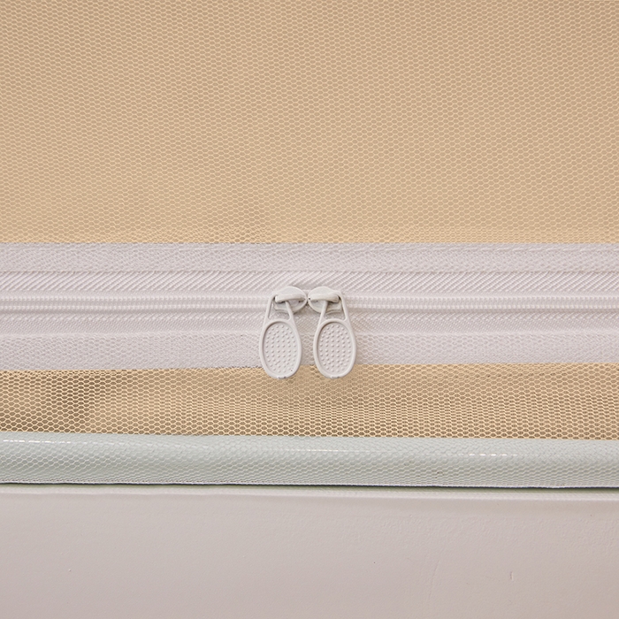 91家纺网 家纺一手货源 找家纺 2024新款学生宿舍强遮光坐床蚊帐 米色-NICE熊