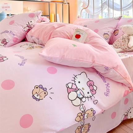 2024新款授权经典奥特曼-三丽鸥全棉卡通四件套学生三件套【含防伪标】 草莓kt