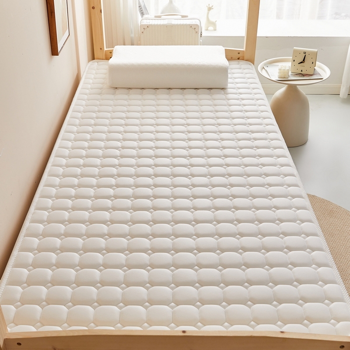 91家纺网 家纺一手货源 找家纺 卡派 2024新款单人床乳胶记忆棉立体加厚加高床垫5-10cm（面包格系列） 奶白