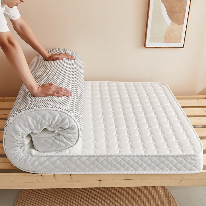 91家纺网 家纺一手货源 找家纺 卡派 2024新款单人床乳胶记忆棉立体加厚加高床垫5-10cm（面包格系列） 奶白