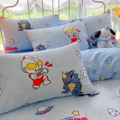 91家纺网 家纺一手货源 找家纺 2024新款授权经典奥特曼-三丽鸥全棉卡通四件套学生三件套【含防伪标】 奥特勇士