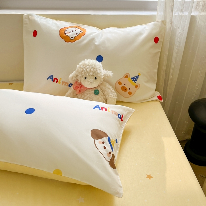 91家纺网 家纺一手货源 找家纺 慕尚家纺 2025新款全棉印花四件套 艾米熊