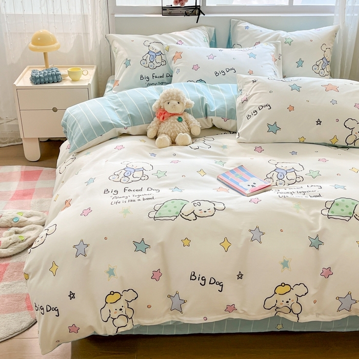 91家纺网 家纺一手货源 找家纺 慕尚家纺 2025新款全棉印花四件套 旺旺